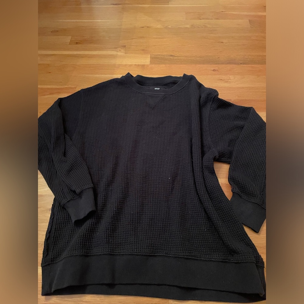 Aerie Black Crewneck Sweater Casual Knit